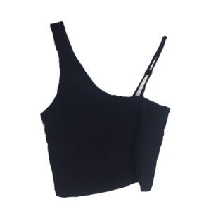BLACK CROP TANK IN S